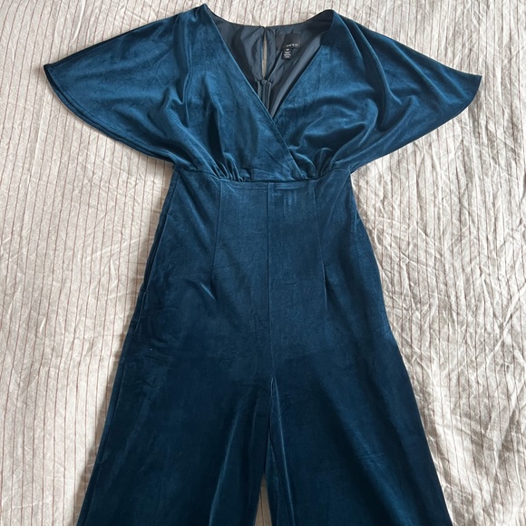 Sapphire Blue Velvet Jumpsuit from Anthropologie - Picture 7 of 7